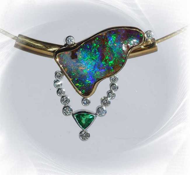 Rowarn Luder Yowah Boulder Opal Pendant